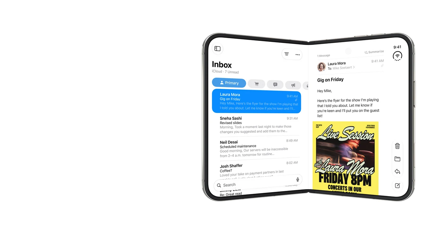 iPhone Duo inner display with multitasking